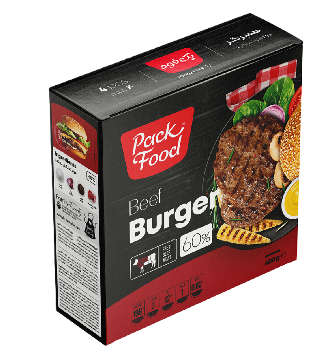 برگر گوشت قرمز 60 درصد