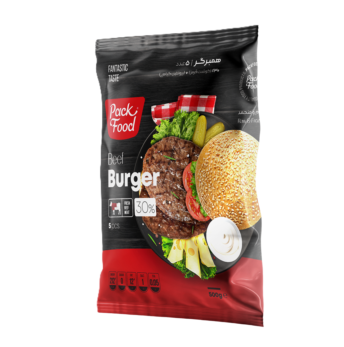 برگر گوشت قرمز 30 درصد