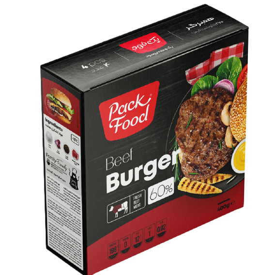 برگر گوشت قرمز 60 درصد